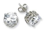 Cheryl M™ Sterling Silver 8mm CZ Stud Earrings