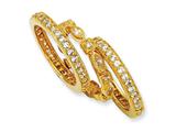 Cheryl M™ Gold Plated Sterling Silver CZ Eternity Three Ring Set