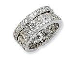 Cheryl M™ Sterling Silver CZ Eternity Three Ring Set