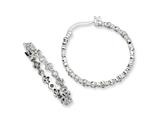 Cheryl M™ Sterling Silver CZ Fancy Hoop Earrings