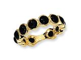 Cheryl M™ Gold Plated Sterling Silver Simulated Onyx Ring