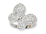 Cheryl M™ Sterling Silver CZ Butterfly Ring