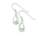 Sterling Silver White Resin Raindrop Earrings