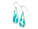 Sterling Silver Blue Resin Raindrop Earrings
