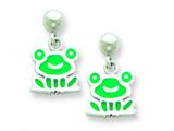 Sterling Silver Frog Resin Earrings