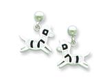 Sterling Silver Zebra Resin Earrings