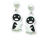 Sterling Silver Penguin Resin Earrings