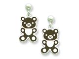 Sterling Silver Teddy Bear Resin Earrings