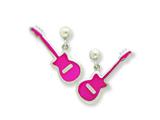 Sterling Silver Guitar Resin Earrings