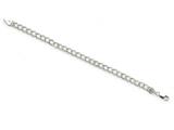 Amore LaVita™ Sterling Silver 6mm Double Link Charm Bracelet 7 inches (6.0mm)