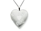 925 Sterling Silver 20mm with AMORE Heart Locket - Chain Included
