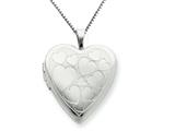 925 Sterling Silver 20mm with Floating Hearts Heart Locket - Chain Included