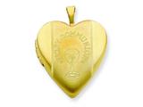 1/20 Gold Filled 20mm First Communion Heart Locket - Chain Included