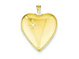 1/20 Gold Filled 20mm Diamond Heart Locket - Chain Included