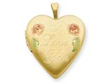 1/20 Gold Filled 20mm Enameled I Love You Heart Locket - Chain Included