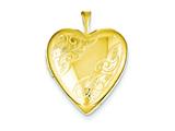 1/20 Gold Filled 20mm Side Swirled Heart Locket - Chain Included
