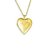 1/20 Gold Filled 20mm Diamond in Heart Forever Heart Locket - Chain Included