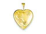 1/20 Gold Filled 16mm Footprints Heart Locket - Chain Included