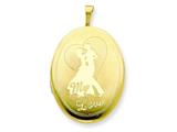 1/20 Gold Filled 20mm My Love with Couple Oval Locket - Chain Included