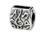 Reflections™ Sterling Silver Treble Clef and Notes Bead / Charm
