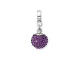 Reflections™ Sterling Silver February Swavorski Crystal Ball Dangle Bead / Charm