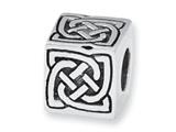Reflections™ Sterling Silver Celtic Block Bead / Charm