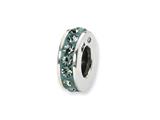 Reflections™ Sterling Silver December Single Row Swarovski Crystal Pandora Compatible Bead / Charm