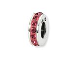 Reflections™ Sterling Silver July Single Row Swarovski Crystal Bead / Charm
