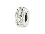 Reflections™ Sterling Silver April Double Row Swarovski Crystal Bead / Charm