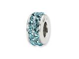 Reflections™ Sterling Silver March Double Row Swarovski Crystal Bead / Charm