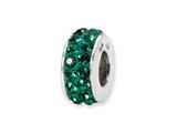 Reflections™ Sterling Silver May Double Row Swarovski Crystal Bead / Charm