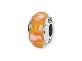 Reflections™ Sterling Silver Yellow/Orange Hand-blown Glass Bead / Charm