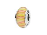 Reflections™ Sterling Silver Yellow/Red Hand-blown Glass Bead / Charm