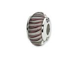 Reflections™ Sterling Silver Blue/Mauve Hand-blown Glass Bead / Charm