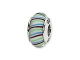 Reflections™ Sterling Silver Multi-color Hand-blown Glass Bead / Charm