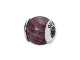 Reflections™ Sterling Silver Charoite Stone Bead / Charm