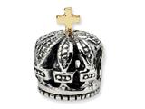 Reflections™ Sterling Silver and 14k Crown Bead / Charm