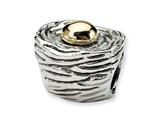 Reflections™ Sterling Silver and 14k Birds Nest Bead / Charm