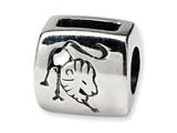 Reflections™ Sterling Silver Leo Zodiac Antiqued Bead / Charm