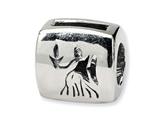 Reflections™ Sterling Silver Virgo Zodiac Antiqued Bead / Charm