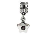 Reflections™ Sterling Silver Smokey CZ Star Dangle Bead / Charm