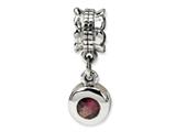 Reflections™ Sterling Silver Pink CZ Round Dangle Bead / Charm