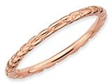 Stackable Expressions Sterling Silver Pink-plated Twisted Stackable Ring