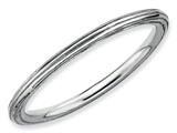 Stackable Expressions Sterling Silver Rhodium Step-down Stackable Ring