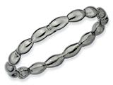 Stackable Expressions Sterling Silver Black-plated Rice Stackable Ring