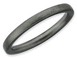 Stackable Expressions Sterling Silver Black-plated Satin Stackable Ring