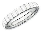 Stackable Expressions Sterling Silver Rhodium Stackable Ring
