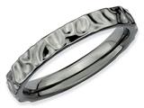 Stackable Expressions Sterling Silver Black-plated Stackable Ring