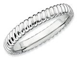 Stackable Expressions Sterling Silver Rhodium Stackable Ring