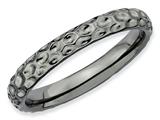 Stackable Expressions Sterling Silver Black-plated Stackable Ring